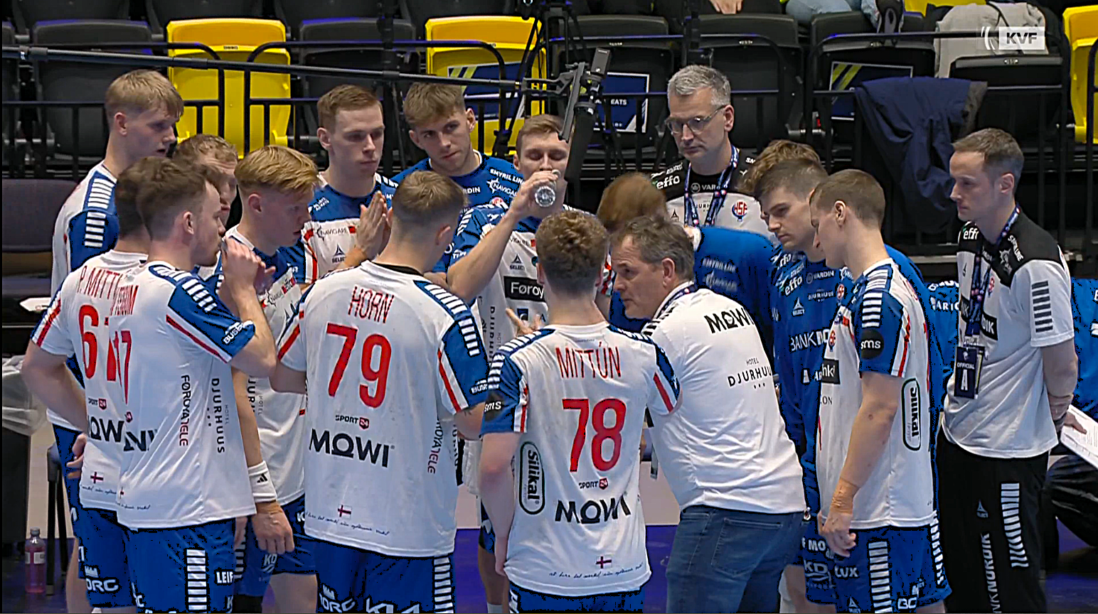 Taptu dystin  móti Noreg í seinna hálvleiki